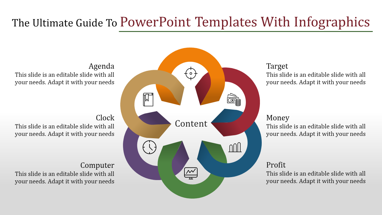 Joined PowerPoint templates with Infographics